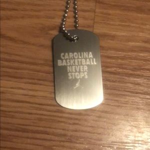 Carolina basketball never stops necklace